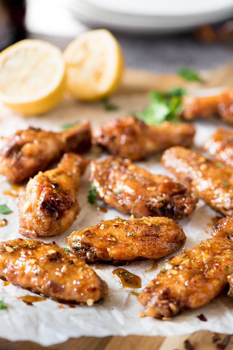 Crispy chicken wings coated in a sticky, sweet, spicy & tangy sauce. Full of tropical Asian fusion flavor with each bite. A sure crowd-pleaser.