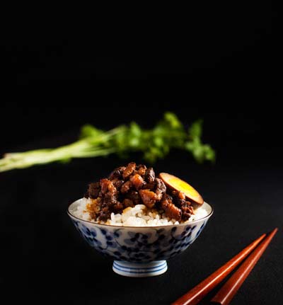 Taiwan Braised Pork Over Rice (Lu Rou Fan)