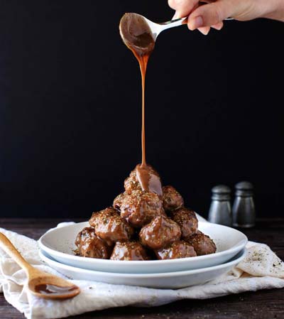 Maple Mustard Meatballs