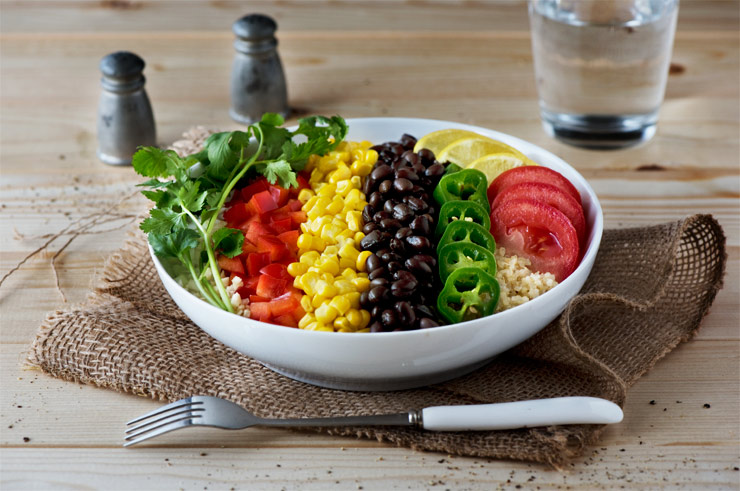 Quinoa cooked in broth tossed with vegetables. Add a little heat & tang, this salad is super addictive. Easy, quick & perfect as a meal, a side dish or dip.