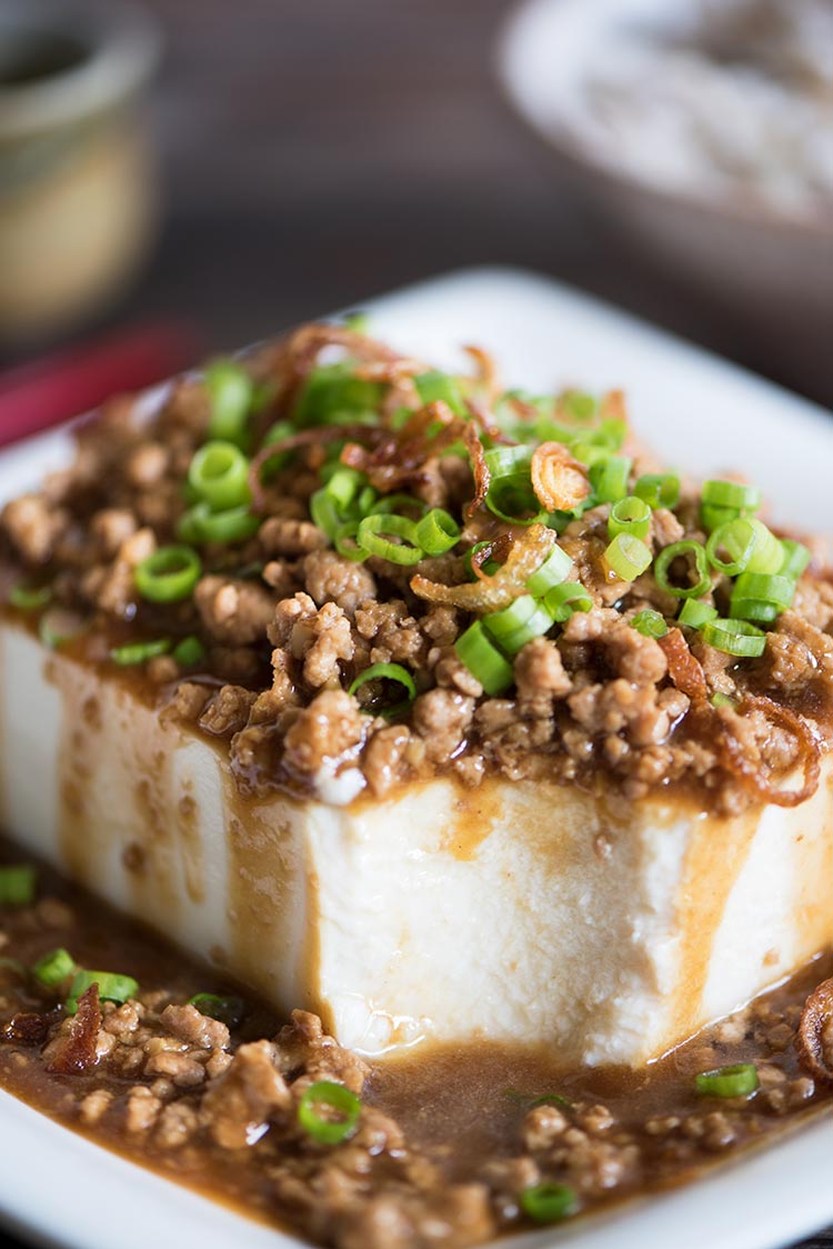 Stir Fried Pork Over Tofu